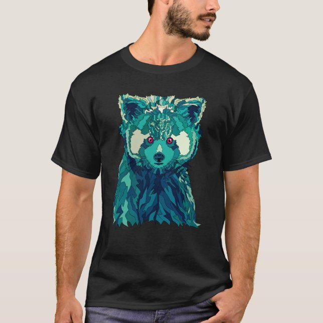 Red Panda Festival Skirt Music Geometric Style T-Shirt (Front)
