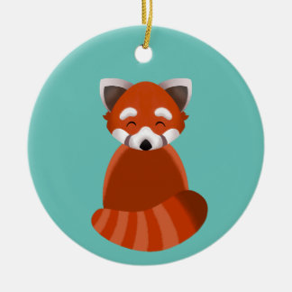 Red Panda flat-style ornament