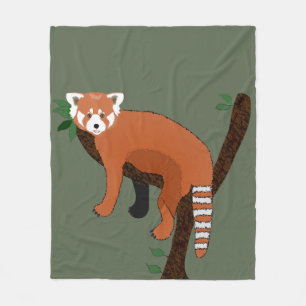 Red Panda Fleece Blanket