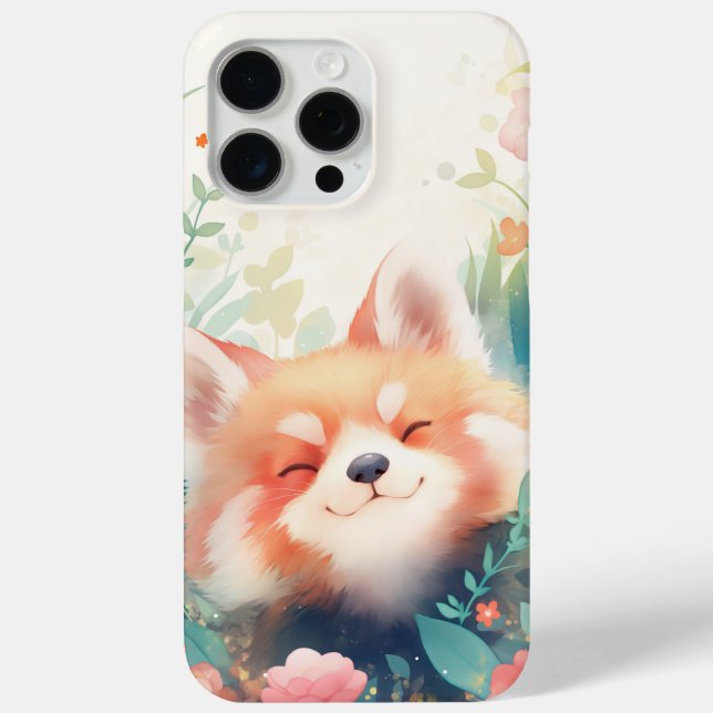 Red Panda Floral Playground Case-Mate iPhone Case (Back)