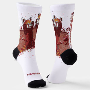 Red Panda Fury Socks