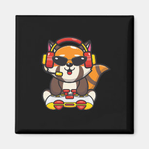 Red Panda Gamer Funny Red Pandas Animal Lover Grap Magnet