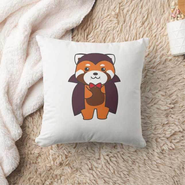 Red Panda Halloween Cute Devil Vampire Costume Cushion (Blanket)