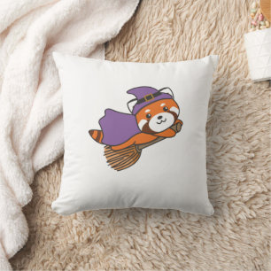 Red Panda Halloween Witch Kids Witches Costume Cushion