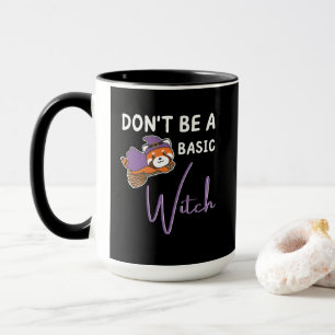 Red Panda Halloween Witches Don't Be A Basic Witch Mug