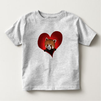 Red panda heart for kids toddler T-Shirt