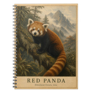 Red Panda Himalayan Forest VINTAGE Notebook