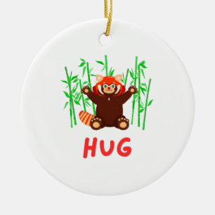 Red panda: HUG Ceramic Ornament