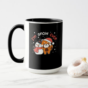 Red Panda I'm Snow Cute Snowman Snow Pun Mug