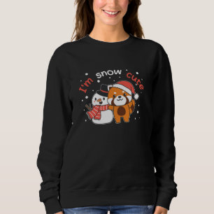 Red Panda I'm Snow Cute Snowman Snow Pun Sweatshirt