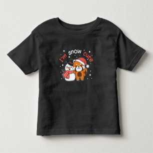 Red Panda I'm Snow Cute Snowman Snow Pun Toddler T-Shirt