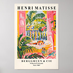 Red Panda In Bathtub Funny Poster, Matisse Print,  Poster