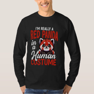 Red Panda in Human Costume Funny T-Shirt