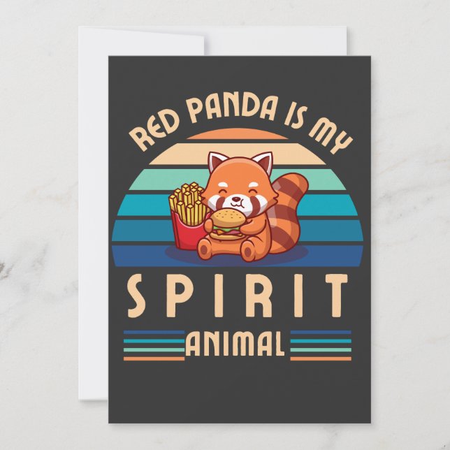 Red Panda is my spirit animal Holiday Card (Front)