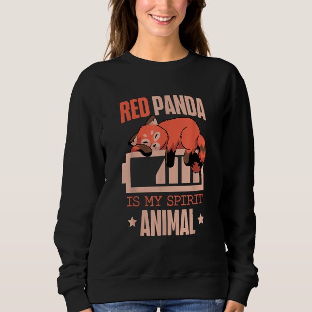 Red Panda Is My Spirit Animal Zookeeper Zoogoer Wi Sweatshirt (Front)