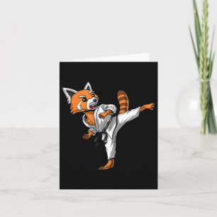 Red Panda Karate Ninja Martial Arts Kickboxing Tae Card