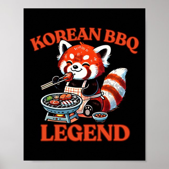 Red Panda Korean Bbq Legend  Poster (Front)