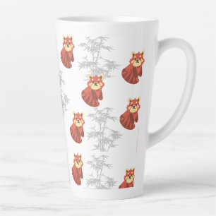 Red panda Latte mug