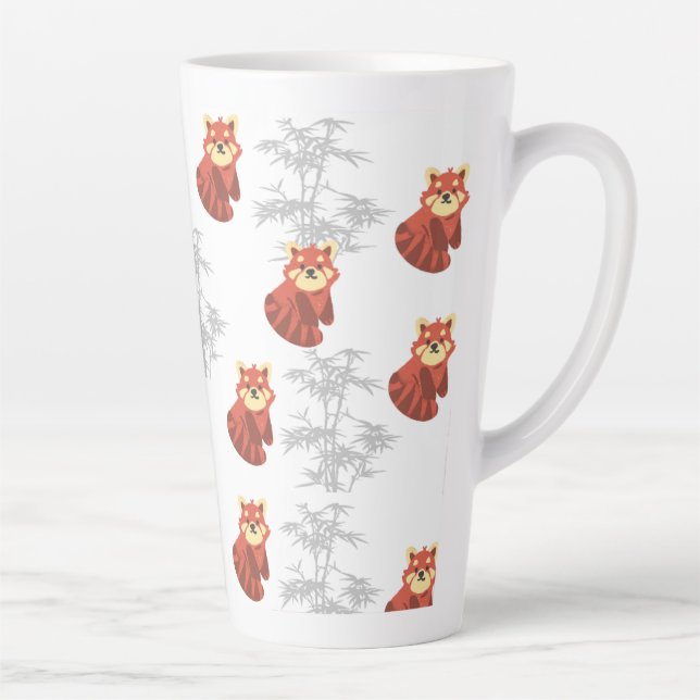 Red panda Latte mug (Right)