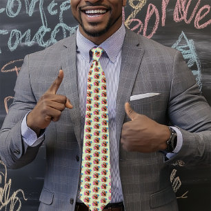 Red Panda Lotus Flowers Henna Tie