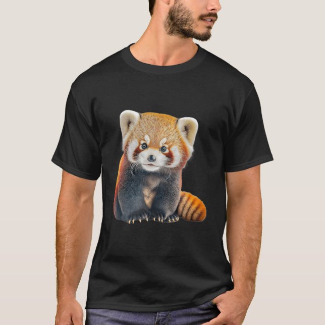 Red Panda Love Easily Distracted By Red Pandas T-Shirt (Front)