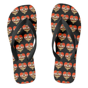 Red Panda Love heart Thongs