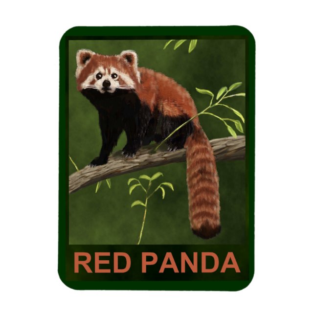 Red Panda Magnet (Vertical)
