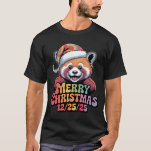 Red Panda Merry Christmas 12/25/25 T-Shirt