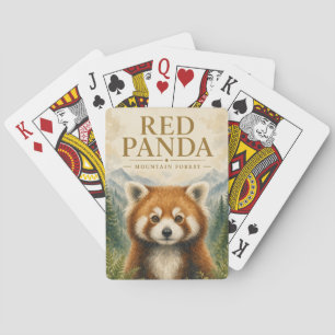 Red Panda Mountain Forest Wildlife Playing Cards