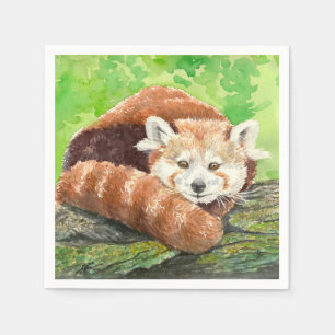 Red panda napkin