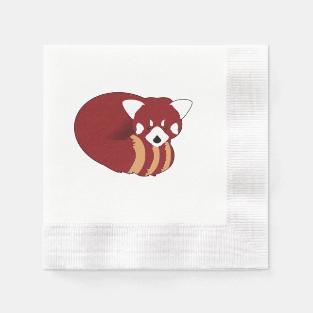 Red Panda Napkin (Front)