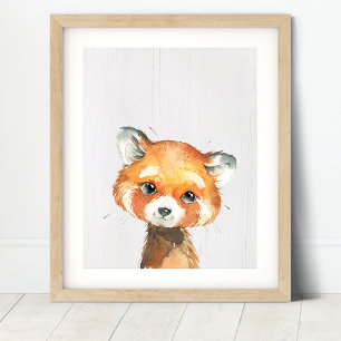 Red Panda Nursery Art Print