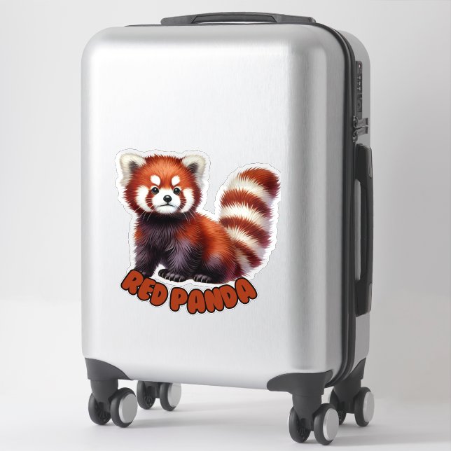 RED PANDA - NURSERY STICKER (Suitcase)