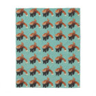 Red Panda & Owl Fleece Blanket