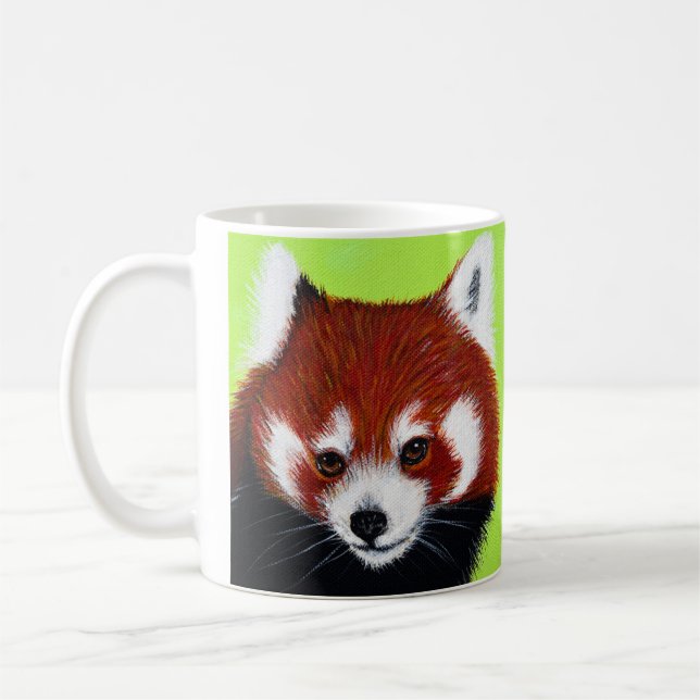 Red Panda Painting Coffee Mug (Left)