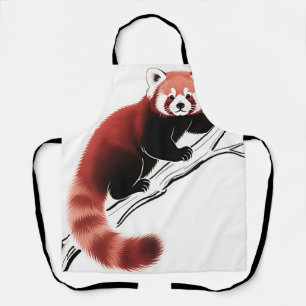 Red Panda Perched Branch Apron
