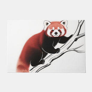 Red Panda Perched Branch Doormat