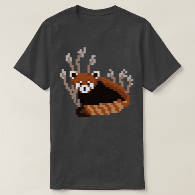 Red Panda Pixel Art T-Shirt (Design Front)