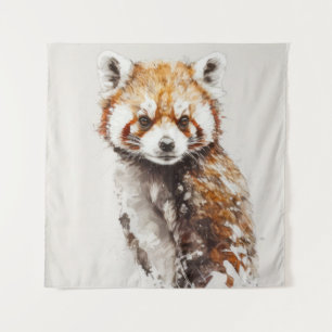 Red Panda Portrait Animal Painting Wildlife Forest Tapestry