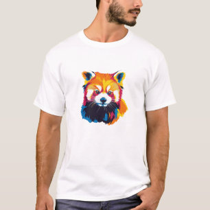 Red Panda Portrait Illustration Watercolour Art T-Shirt