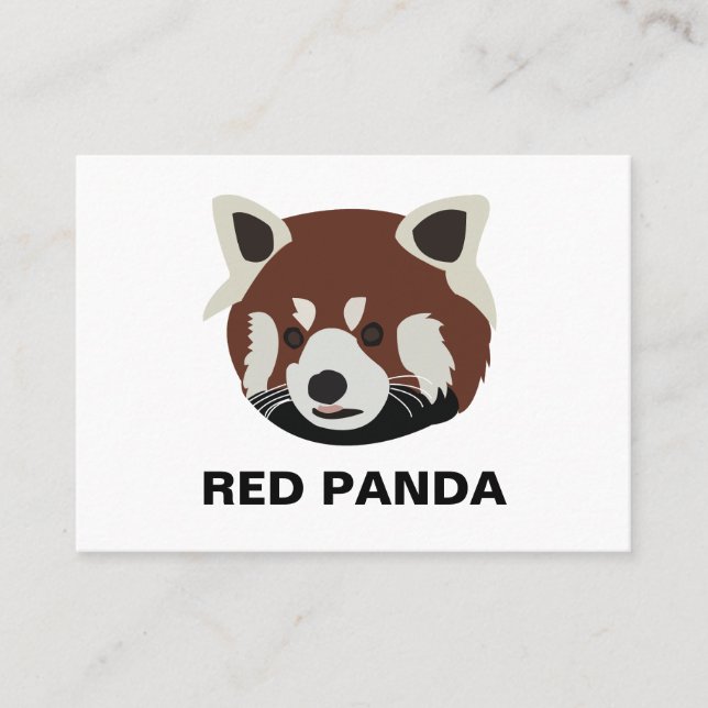 Red Panda Racoon Red Panda  Business Card (Front)