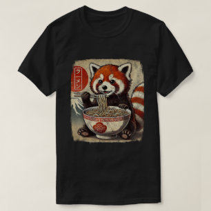 Red Panda Ramen Bowl Japanese Anime Kawaii Food T-Shirt