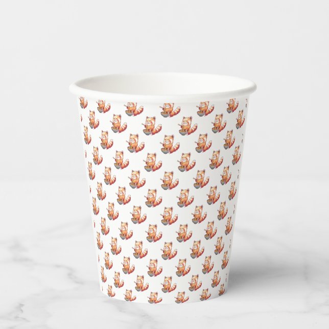 Red Panda Ramen Paper Cups (Front)