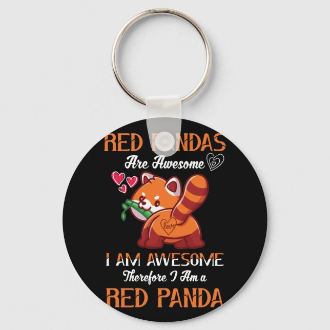Red Panda Red Panda Lover Red Panda Key Ring (Front)