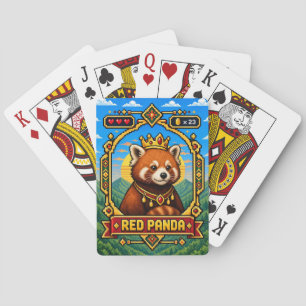 Red Panda Retro 8-Bit Pixel Art Playing Cards