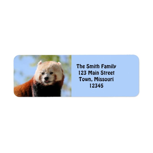 Red Panda Return Address Label (Front)