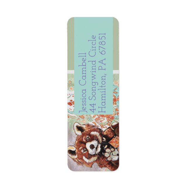Red Panda Return Address Label (Front)
