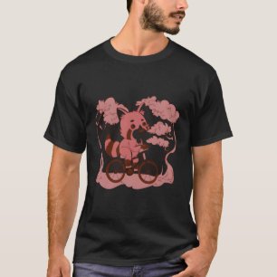 Red Panda Riding Bicycle T-Shirt