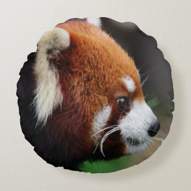 Red panda round cushion (Front)
