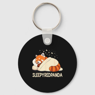 Red Panda Sleep Pajamas Key Ring